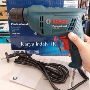 Bor Besi Kayu Bosch GBM400 10mm Keyless Chuck Electric Drill Bolak Balik GBM 400