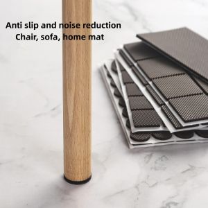 Anti Slip Furniture Mat - Circular Square Rectangular Self-Adhesive Rubber Foot Pad - Hardwood Floor Scratch Pad