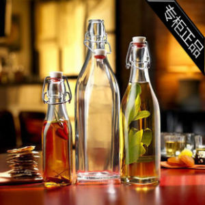 250-1000ml Glass Bottle Buckle Juice Bottle Beverage Glass Bottle Seal Bottle Red Wine Bottle Glass Bottle