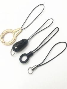 Mobile Phone Lanyard DIY Accessory Chain U Disk Double Ring Black String Fishing Line Key Small Hang Rope Spring Coil Aircraft Lightning Buckle