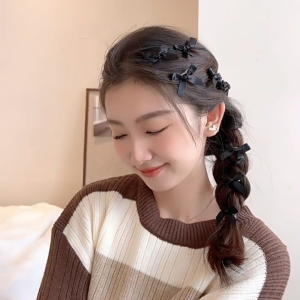 Ribbon Bow Hair Clip Bowknot Hair Pin Mini Cute Small Sweet Korean