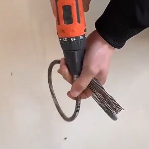 Ktools Spring Pipe Drain Cleaner 5/10m with 10mm Electric Drill Connector Sewer Dredging Spring for Sewer Pipe Cleaning Cleaning Equipment