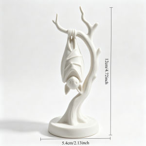 Bat On Dead Branch Figurine3D Printe Gothic Sculpture For Halloween Party DecorSpooky Ornament For Desk Bookshelf Display Gift