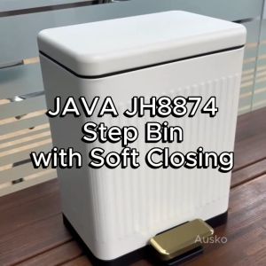 JAVA Dustbin | JACQUES | JH8874 | 15L | Step Bin | Soft Closing | Trash Bin | Dustbin For Kitchen