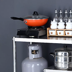 304 Stainless Steel Kitchen Organizer Rack Pot Cooking Pan Stand Pan Holder Stand Kitchen Organizers Rak periuk