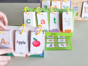 129Pcs Phonics English Flash Card CVC Words Kids Math Calculation Calendar Desk Calendar Educational Learning Cards for Kids Children Learning Toys