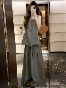 unifittoo | Casual Stylish 2 Pieces Outfit Sleeveless Top and Straight Pants