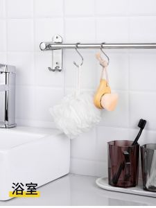 กิ๊บติดผนังแบบ S ที่ทนทานต่อรอยคราบสนิม เก้าอี้สำหรับห้องน้ำและบันได ใช้ได้หลากหลาย เก้าอี้แบบหนีบเหล็กกล้าไร้การสนิม