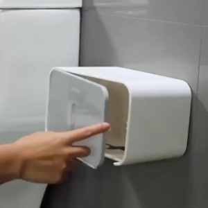 ECOCO กล่องใส่ทิชชู่ กันน้ำ ติดผนังไม่ต้องเจาะ กล่องเก็บของ