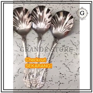 CENTONG STAINLESS Bundling 12 Pcs Centong Kerang Tebal Centong Kerang Sendok Sayur Sendok Pesta