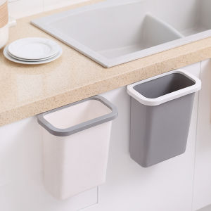 Creative Kitchen Hanging Plastic Trash Can Home Use No Cover Cabinet Door Miscellaneous Items Wall Hanging Basket Storage Bucket