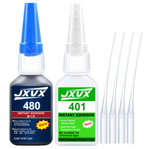 401/480 Clear/Black Super Glue Instant Quick-drying Cyanoacrylate Adhesive Leather Rubber Wood Metal Strong Bond Liquid Glue Tool Used For Diy Handicraft Repair Of Metal Wood Plastic and Ceramics.20g