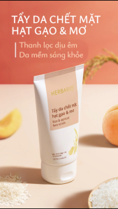 COMBO 2 Tẩy da chết mặt hạt gạo & mơ Herbario 160ml