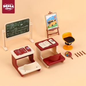 DIY | Miniature Classroom Dollhouse Accessories Mini Desks and Chairs