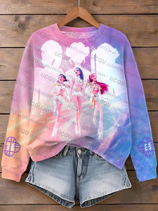 KPop Demon Hunters Sweatshirt  Autumn Winter Sport Hooded KPop Demon Hunters Fashion Casual Round Collar Y2K Cosplay Clothing