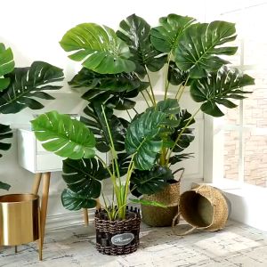 Tanaman Hias Plastik Daun Monstera Jumbo & Dekorasi Murah