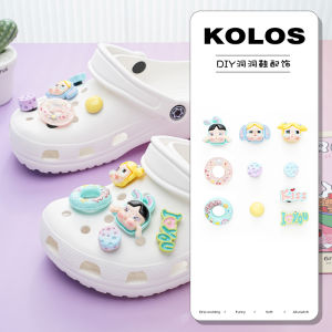 Original Cute 3D Crying Package Shoe Buckle Accessory for Crocs Shoes Circle Decoration Adorable Shoe Flower Accessory