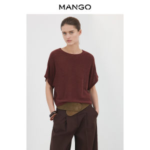 Mango | Loose Batwing Sleeve Round Neck Knit Top