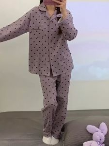 CANDY HOMEWEAR ชุดนอนเซ็ท ชุดนอนใส่สบายๆ ชุดนอนน่ารัก 💗 ลายน่ารัก เสื้อแขนยาว กางเกงขายาว W035