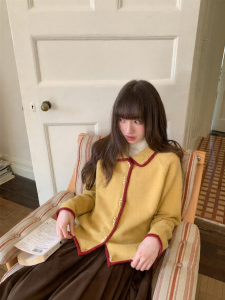 NIHAOKANONG | Áo Cardigan Len Cúc Sừng Màu Sắc Đa Dạng Số Lượng Ít