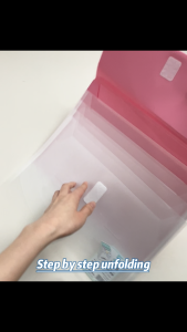 A4 Purple Expanding File Folder Accordian File Organizer A4 Letter Size Paper Document Receipt Holder 5 Pockets