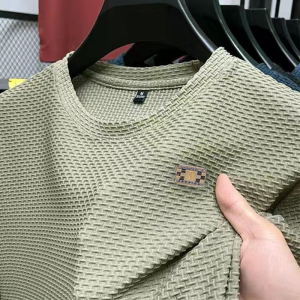 Mens Loose Fit Heavyweight American Style Short Sleeve T-Shirt Pure Cotton Casual Wear Summer Top Versatile Half Sleeve Tee