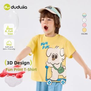 DUDUJIA | Áo Thun Trẻ Em In Hình Nhẹ Phong Cách Casual