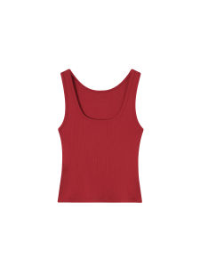 THROUS | Áo Knit Dây Đeo U-Neck Giảm Cân