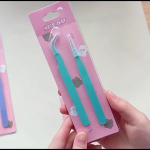 1Set Tweezer sticker / pinset sticker / pinset bengkok/ pinset lurus / pinset lengkung gundam