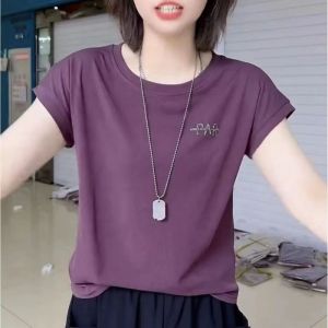 HUAXUNRAN | Áo Thun Rộng Rãi cho Phụ Nữ Trung Niên Mùa Hè Kiểu Mới