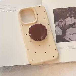 Brown round bracket yellow thick soft case for iPhone 11 12 13 14 15 16 Pro Max casing Anti fall protective cover for iPhone13 case