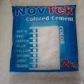 Nov tek colored white cement sold per pack 2kilo. 