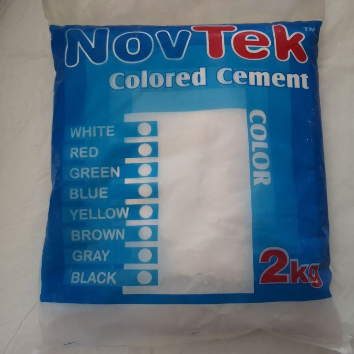 Nov tek colored white cement sold per pack 2kilo