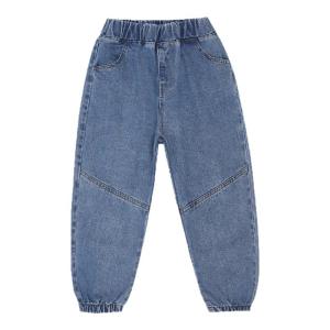 Chân Thẳng Trẻ Em Quần Jean Mùa Xuân Mùa Thu Phong Cách Bé Trai Bé Gái Mềm Cotton Vải Bông Denim Quần Tây Thoáng Khí Quần Ống Rộng Thoải Mái Dành Cho Trẻ Em