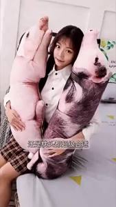 Realistic 3D Pig Shaped Plush Pillow Soft Comfortable Fabric Perfect For Sofa Decor Bed Rest Birthday Gift For Kids And Adults