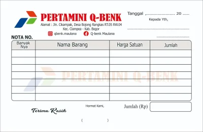 Min. 4 Buku Nota Custom 1/4 2 Ply Untuk Laundry Bengkel Service dan Tagihan Y&H Yudha Grafika