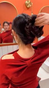 Jepit Ulir Aulia Messy Rambut Palsu Hairdo Sanggul Modern Konde Kebaya Wedding Bali