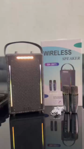 ลำโพงบลูทูธ รุ่น SK-2071 ฟรีไมค์ลอย2ตัว กำลังขับ20W เสียงเบสแน่น รองรับAUX TF USB ปรับเสียงไมค์ได้ มีสายหิ้วพกพาสะดวก หุ้มหนักอย่างดี ลำโพงเบสแน่น ลำโพงบลูทูธ รุ่น SK-2071 ฟรีไมค์ลอย2ตัว กำลังขับ20W เสียงเบสแน่น รองรับAUX TF USB ปรับเสียงไมค์ได้ มีสายหิ้ว