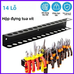 14-Khe Cắm Treo Tường Tua Vít Người Tổ Chức Dụng Cụ Sắt Đế Lưu Trữ Đứng Lục Giác Thập RC Dụng Cụ Nhà Để Xe Hội Thảo Tổ Chức