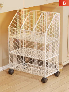 Movable Book Storage Shelf With Wheels