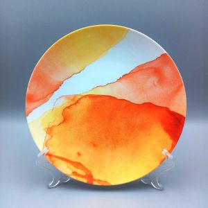 Modern Minimalist Nordic Watercolor Ceramic Diningware Sweet Course Plate Western Dinner Plate Dessert Plate Creative Home Use