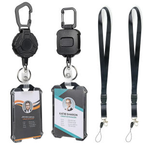 1 PCS Badge Reel Clip Credit Card Cover Bus Card Cover Case Retractable Badge Holder Badge Clip Heavy Duty ID Holder