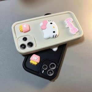 เคสโทรศัพท์ Redmi Note 14 Pro + Note14 Note14Pro Plus 5G 4G 3D สไตล์ Hellokitty เคสตุ๊กตาการ์ตูนเลนส์ฝาครอบนิ่มกันกระแทก