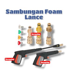 Adaptor Foam Lance Benz - Kentaro - Ryu -Pro Quip - Multipro Hpc 110 Lt 1/4 Quick Release  Connector Jet Cleaner Penyambung Penghubung Kepala Semprotan Tekanan Tinggi