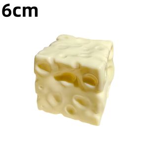  Squishy Cheese Cube Stress Ball Squeeze Toys Vaseline Plasticity No Rebound Soft Feel Fidget Toy Sensory Anti Stress Toy Gift
