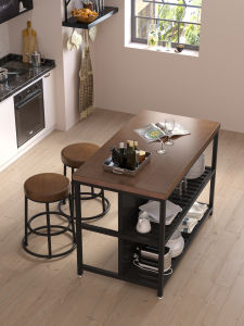 OUJUGEJIAJU | Industrial Style Movable Island Table