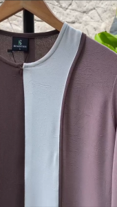 SHABIYAN-618 Gamis Kombinasi Warna Remaja & Dewasa | Simple Elegan