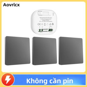 Bộ Công Tắc Không Dây Thông Minh Grey Smart Home Tự Cấp Nguồn Cảm Biến Chuyển Động Điều Khiển Từ Xa Bằng Nút Nhấn Cho Hệ Thống Tự Động Hóa Nhà Cửa