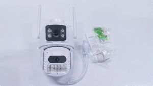 HAMCUS 10MP Dual Lens Dual Screen 5G&2.4GHz PTZ WiFi IP Camera Outdoors Wireless CCTV O-KAN App