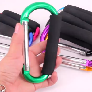 Premium Aluminum D-Ring Carabiner Hooks – Stroller Organizer & Shopping Bag Carrier